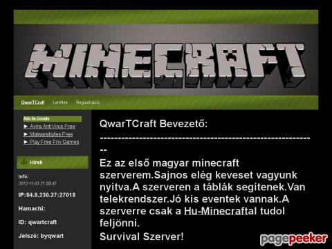 Qwartcraft - QwarTCraft - Magyar Minecraft Szerver