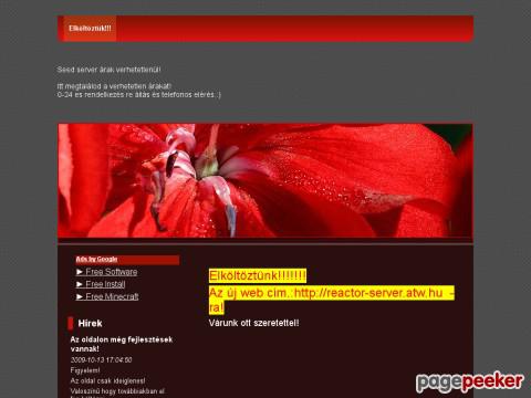 Reactor-server - Várunk ott hatalmas akcióval. :)