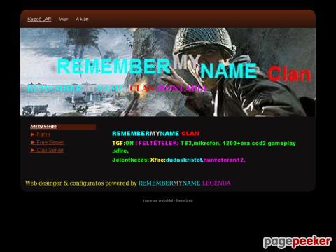 Remembermynameclan - REMEMBERMYNAME CLAN HONLAPJA