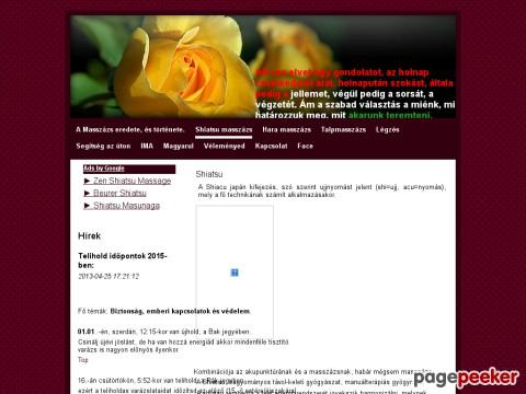 Shiatsu - A MASSZÁZS EREDETE ÉS TÖRTÉNETE  Kezdetben  A  ...