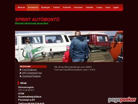 Sprintbonto - Motorok bontásból