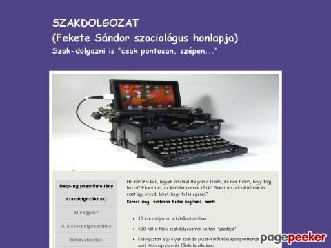Szakdolgozatsfekete - segítség szakdolgozóknak