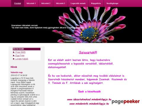 Szerelmesidezetek - Szerelmes versek mindenkinek, szépek és gyönyö ...