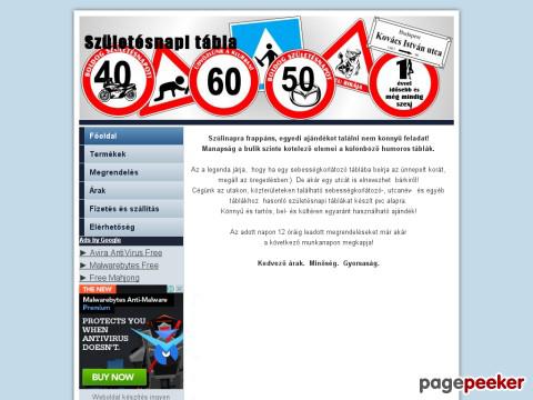 Szuletesnapitabla - Születésnapi tábla főoldal