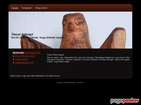 Tanyaifarago - fafaragás, faragó, fafaragó, szobor, turul, sza ...