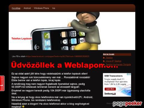 Telefonlopasok - Telefon Lopások