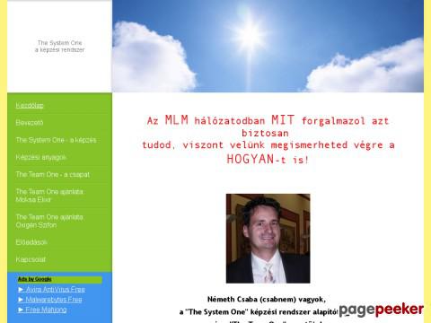 Thesystemone - MLM képzési rendszer