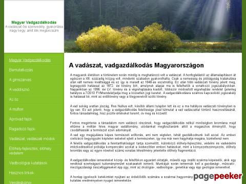 Vadgazdalkodas - vadászat, vadgazdálkodás, vadállomány