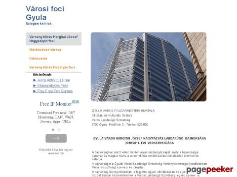 Varosifocigyula - Városi foci Gyula