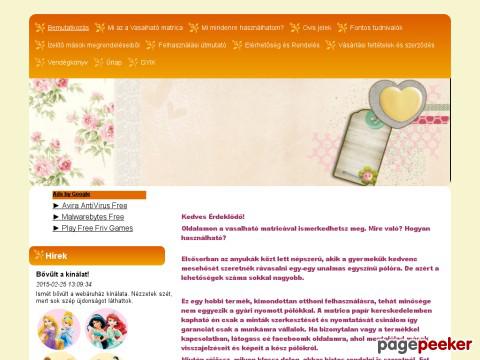 Vasalhatomatrica - Pólóra vasalható matrica