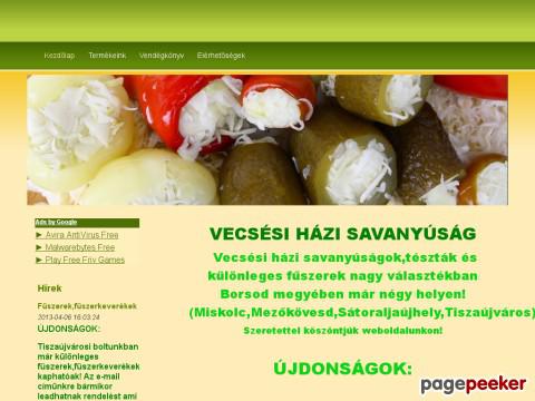 Vecsesihazisavanyusag - Vecsési házi savanyúságok,tészták és külö ...
