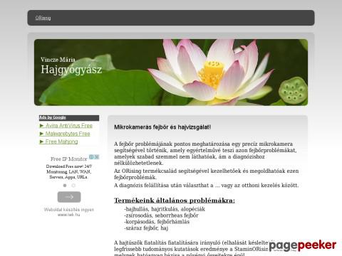 Vinczerising - Hajgyógyászat - Vincze Mária