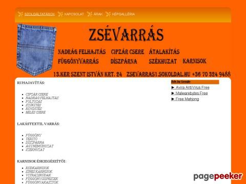 Zsevarras2 - nadrág felhajtás,cipzár csere,függönyvarrás, ...