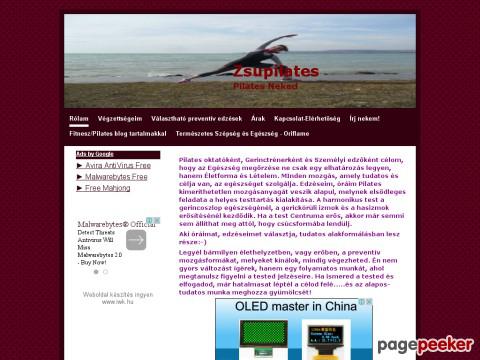 Zsupilates - Pilates, személyi edzés
