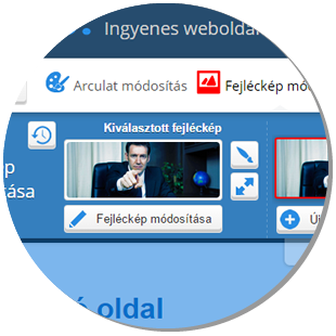 weboldalon cserélhető fejléckép